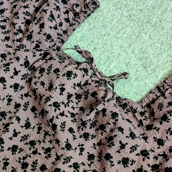 Madewell Seersucker Square-Neck Top in Floral Fig, US Women's Size L - Picture 4 of 7